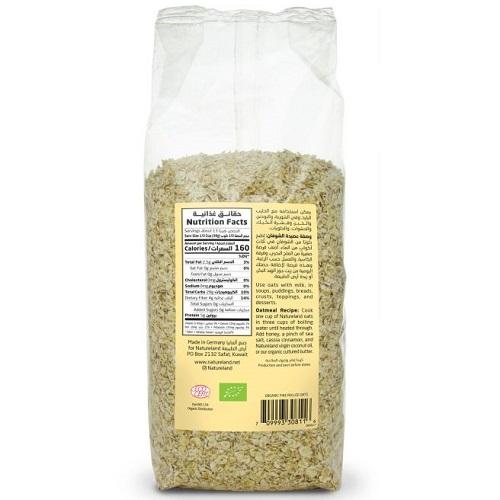 Natureland Fine Rolled Oats Organic 500g