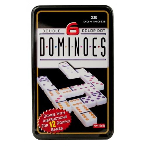 Dominoes Double 6 Color Dot Toy 28 Dominoes No.D4526
