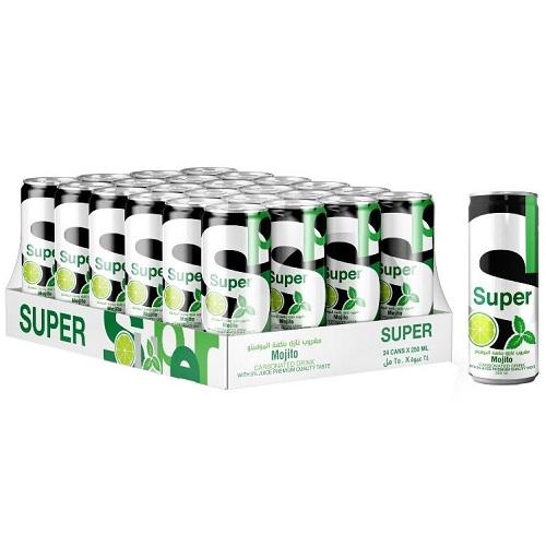 Super Carbonated Drink Mojito Flavour 250ml 24Pcs 1Carton