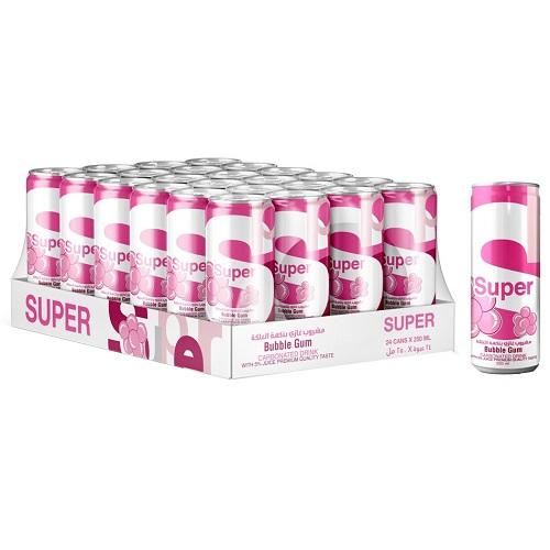 Super Carbonated Drink Bubble Gum Flavour 250ml 24Pcs 1Carton