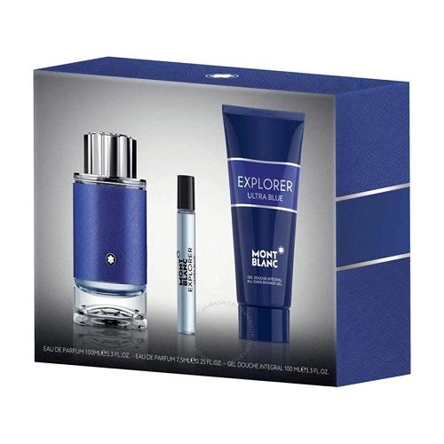 مونت بلانك اكسبلورار الترا بلو عطر و جل الاستحمام وعطر السفريات 100مل