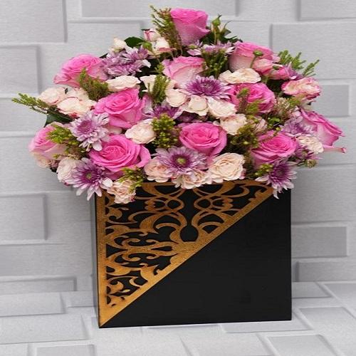 Black Wood Decor in Gold with Card Printing Model No.RS91