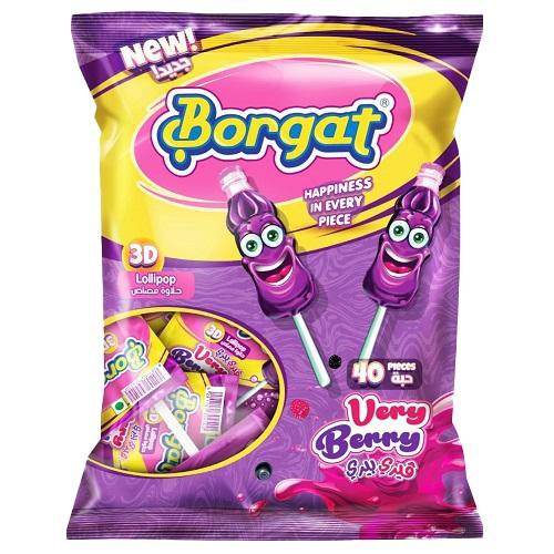 Borgat Lollipop Candy Berry Flavored 40Pcs