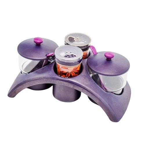Various Foods Containers with Salt and Pepper Small Containers 4Pcs Model No.AP008