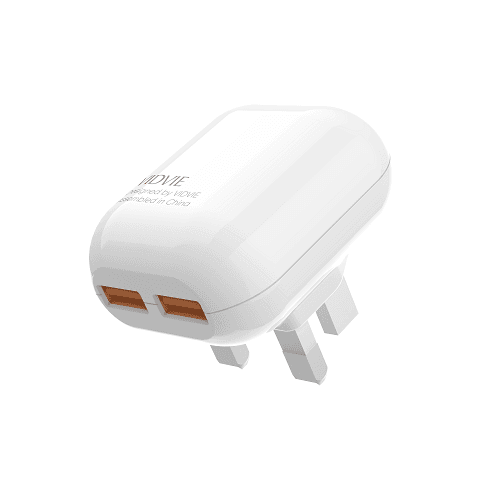 فيدفي شاحن منزلي مع 2منفذ USB بقوة 2.4امبير موديل رقم.PLB118