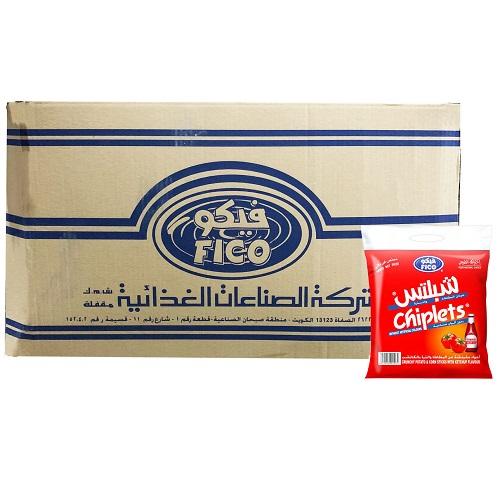 فيكو شبلتس اعواد مقرمشة من البطاط والذرة بالكاتشب 22جم 20حبة 5باكيت 1كرتون