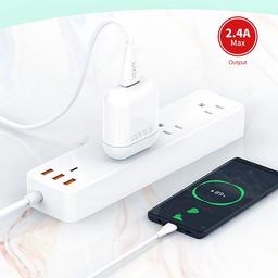 فيدفى مشترك كهربائي مع 4منفذ USB و3مقبس طاقة بقوة 3120واط موديل رقم.PSB02