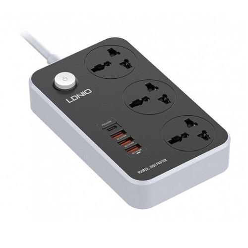 لدنيو مشترك كهربائي 20واط مع 1منفذ تايب سي و3منفذ USB و3مقبس طاقة بقوة 38واط موديل رقم.SC3412