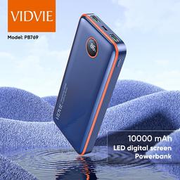 فيدفي باور بانك سعة 10000مللي امبير بشاشة رقمية مزودة بمصباح LED موديل رقم.PB769