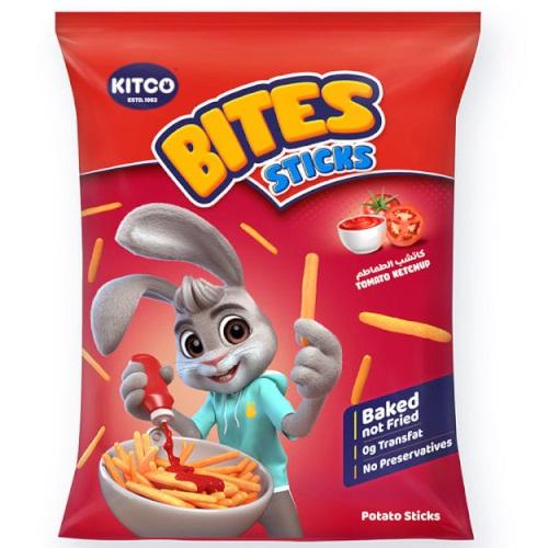 Kitco Bites Sticks Snacks Potato with Tomato Ketchup 20g