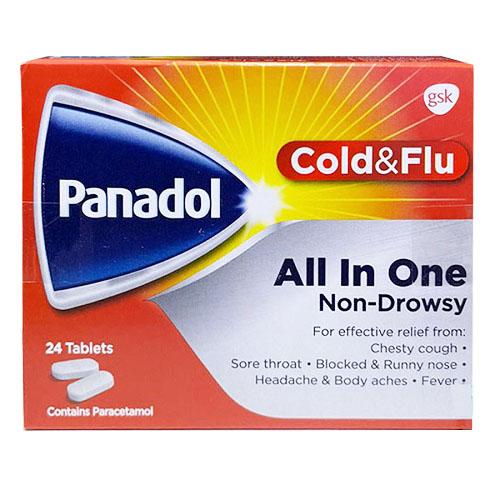Panadol Cold and Flu All in One 24Tablets