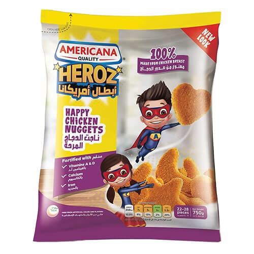 Americana Heroz Happy Chicken Nuggets 750g