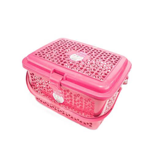 Multifunctional Plastic Storage Basket Pink Model No.AP176_3