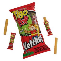Tigo Pop Crispy Snacks Ketchup Flavored 6g 24Pcs