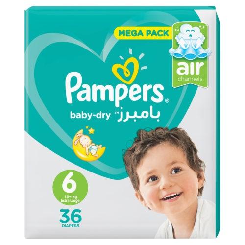 Pampers Baby Dry Extra Large Size6 Up13Kg 36Pcs