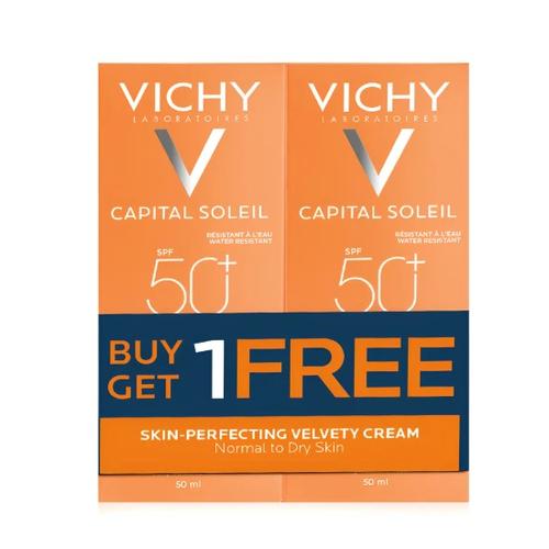 Vichy Capital Soleil SPF50+ Velvety Cream Normal to Dry Skin 1+1free