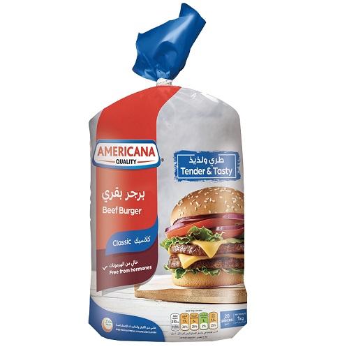Americana Beef Burger Classic 20Pcs 1kg