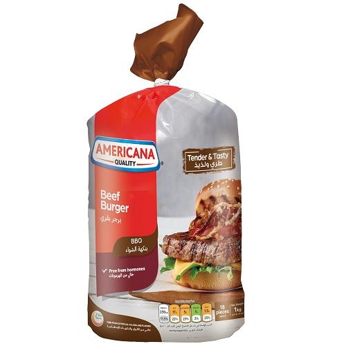 Americana Beef Burger Barbeque 18Pcs 1Kg