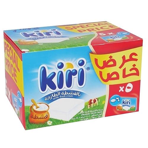 كيري جبنة بالقشطة قابلة للدهن 6مكعب 5حبة 540جم