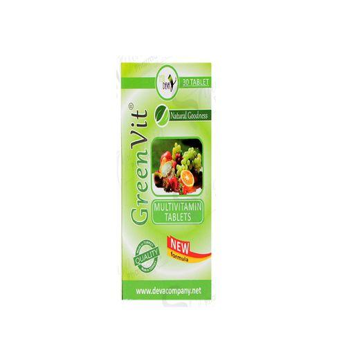 Green Vit Dietary Supplement Multivitamins to Enhance General Health 30Tablets