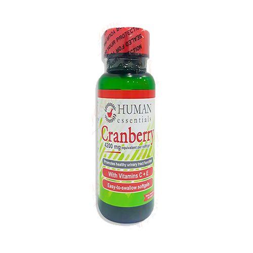 Human Essentials Cranberry to Support Urinary Tract Health 4200mg 60Softgel Capsules