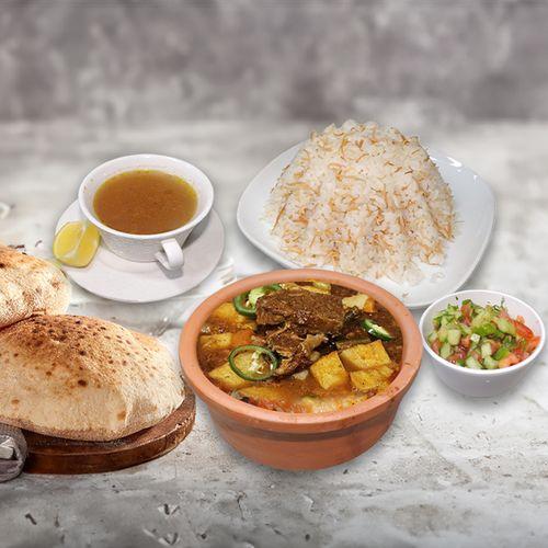 طاجن بطاطس فرن مع اللحم