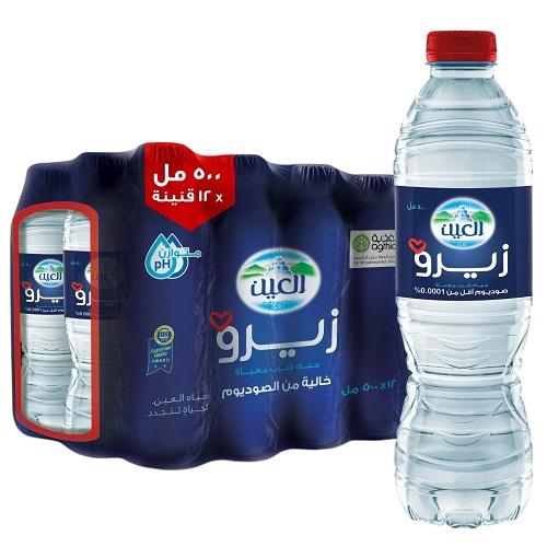 العين مياه معدنية خالية من الصوديوم 500مل 12حبة