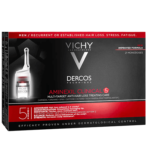 Vichy Dercos Aminexil Ampoules for Hair Loss Treatment for Men 21*6ml