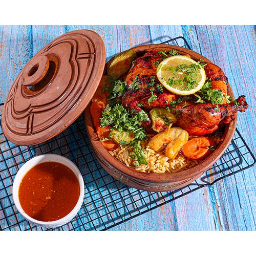 Chicken with Mahashi and Rice