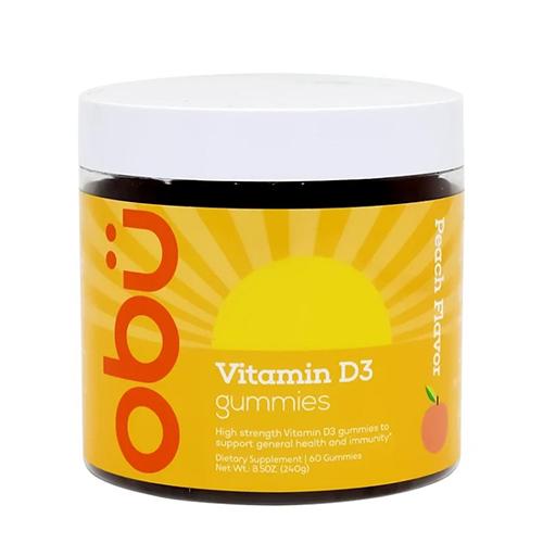 Obu Vitamin D3 to Support General Health Peach Flavor 60Gummies