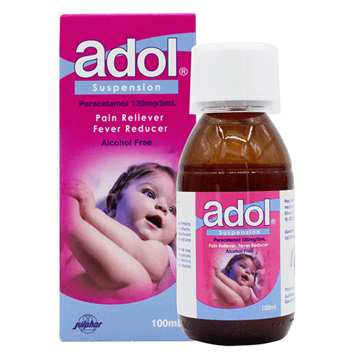 Adol Baby Pain Reliever & Fever Reducer 120mg/5ml 100ml