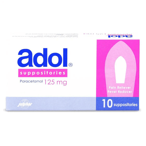 Adol Pain Reliever 125mg 10Suppositories