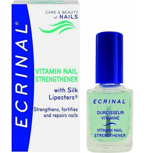 Ecrinal Vitamin Nail Strengthener with Silk Lipesters for Fragile and Damaged Nails 10ml 