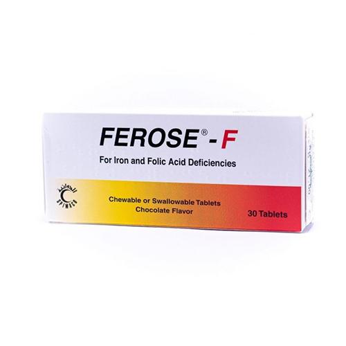 Ferose F Iron Tablets Chocolate Flavor 30Chewable Tablets