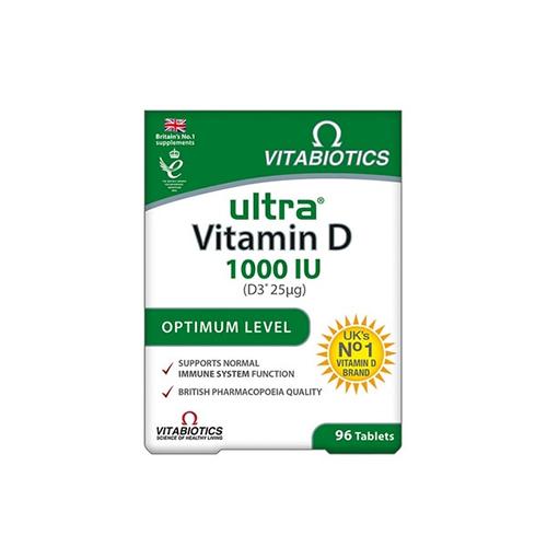 Vitabiotics Ultra Vitamin D 1000IU Support Normal Immune System Function 96Tablets
