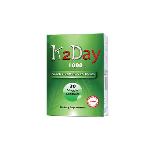 Puralife K2Day Promotes Healthy Bones and Arteries 1000mg 30Capsules
