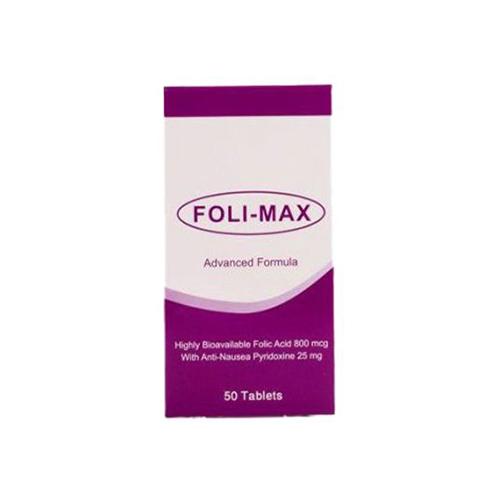 Foli Max 800mcg Folic Acid and Vitamin B6 50Tablets