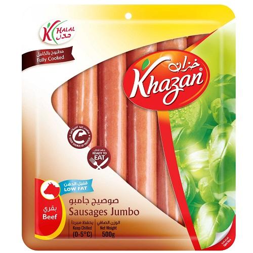 Khazan Beef Sausages Low Fat Jumbo 500g