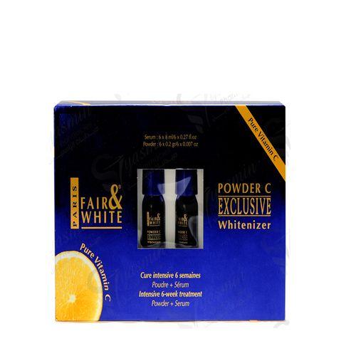 Fair and White Pure Vitamin C Powder and Serum for Whitening to Even Skin Tone 6Ampule 8ml