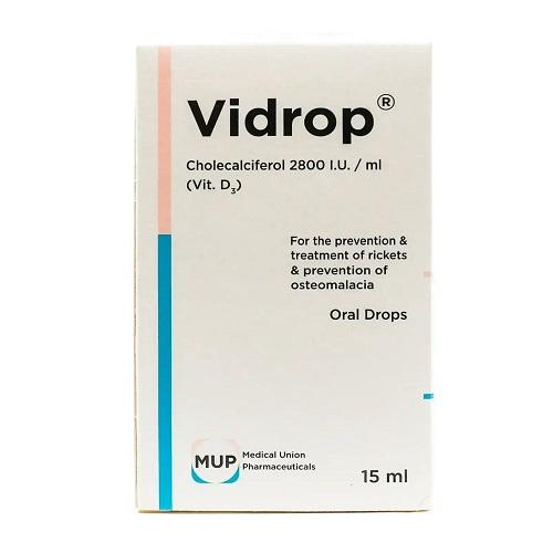 Mup Vidrop Vitamin D3 Drops for Bone Growth Support 2800 IU 15ml