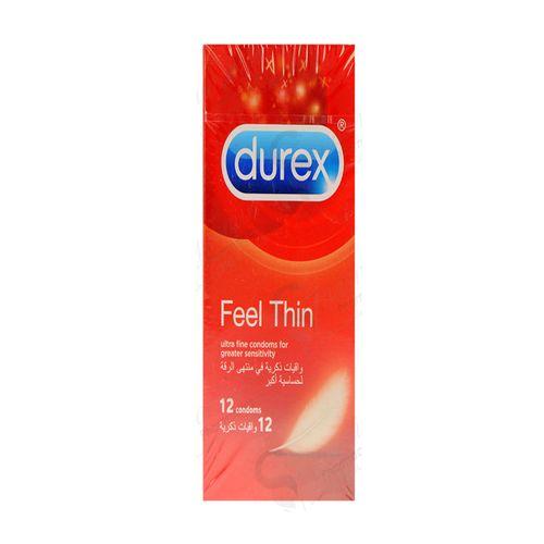 Durex Feel Thin Ultra Fine Condoms for Greater Sensitivity for Men 12Condoms
