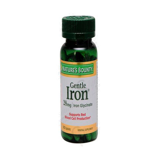 Nature Bounty Gentle Iron Supports Red Blood Cell Production 28mg 90Capsules