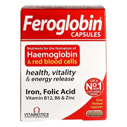 Feroglobin Dietary Supplement for Improving Iron Levels in the Blood 30Capsules