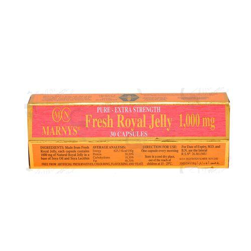 Marnys Fresh Royal Jelly for Enhanced Physical and Mental Performance 1000mg 30Capsules