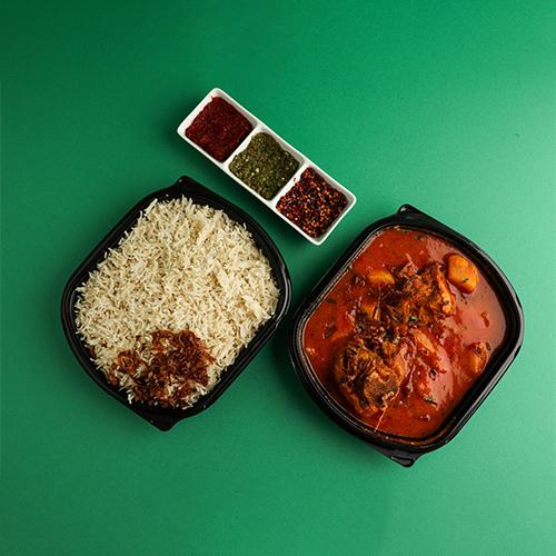 Meat Potato Stew with Rice