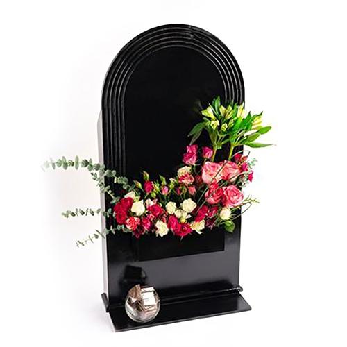 Large Wooden Decor and Roses with Cocoa and Printed Phrase Model No.RS161