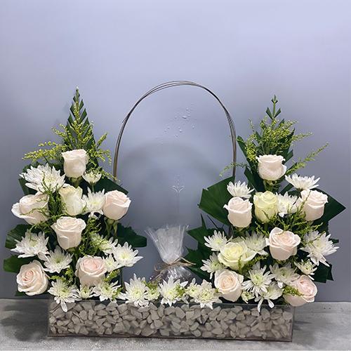 Acrylic Decor of Roses with Cocoa and Card Printing Model No.RS168