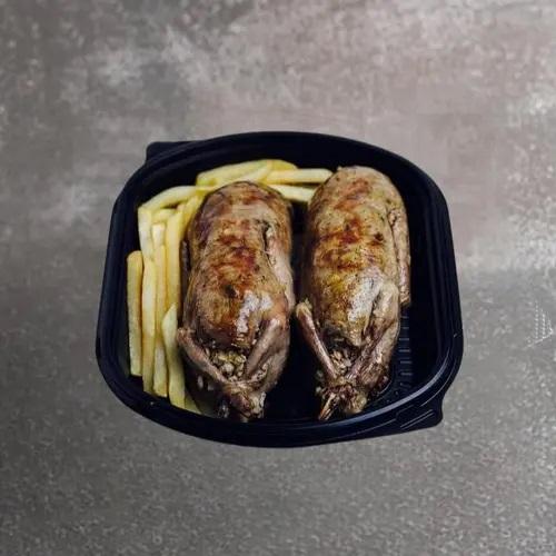 Pigeon Stuffed with Freekeh and Potato Chips 2Pcs