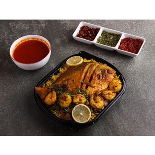 Mutabbaq Zubaidi with Shrimp