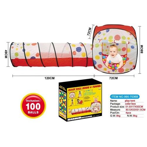 Red Tunnel Tent Model No.995-7036B